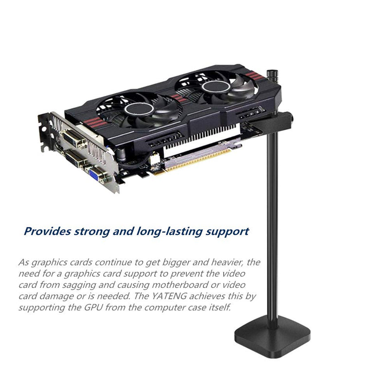  [AUSTRALIA] - MHQJRH Graphics Card GPU Brace Support, Video Card Sag Holder Bracket, Anodized Aerospace Aluminum (Black)