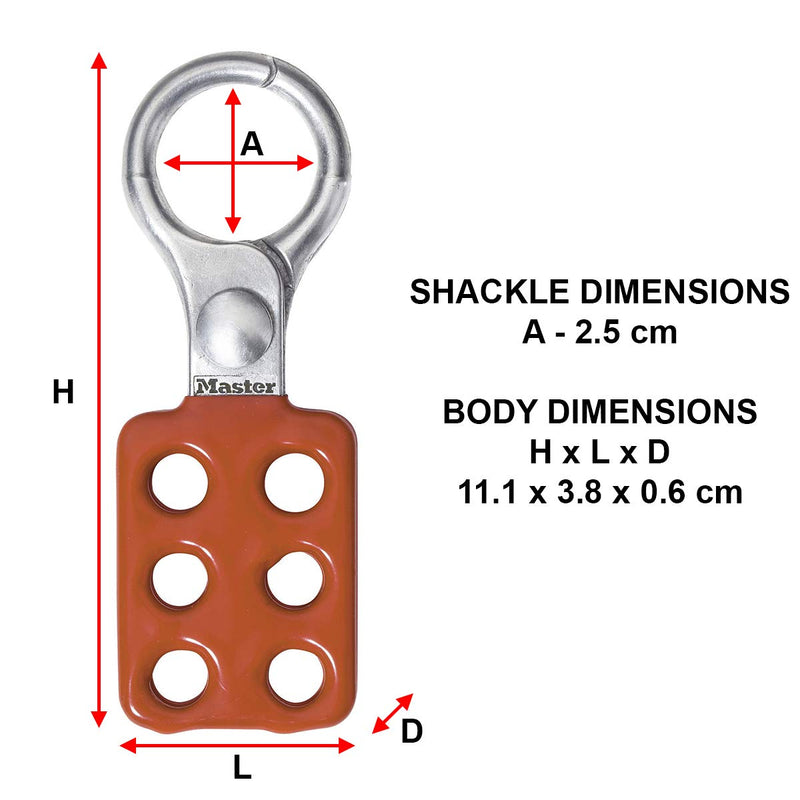 Master Lock 416 Lockout Tagout Safety Hasp 1" Inside Jaw Diameter - LeoForward Australia