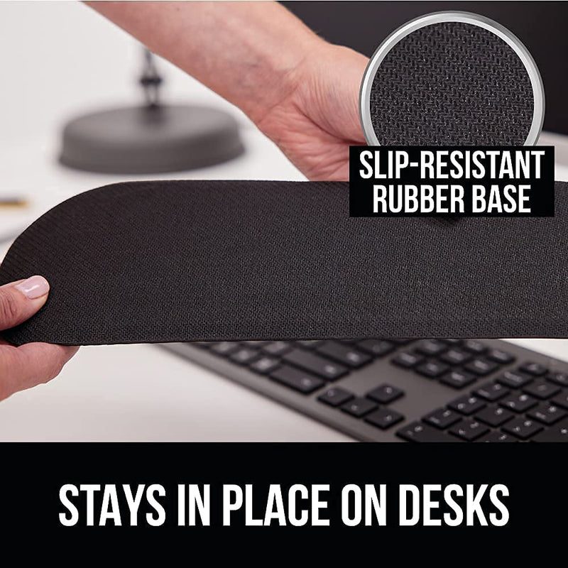  [AUSTRALIA] - Gorilla Grip Soft Gel Memory Foam Ergonomic Wrist Rest, Slip Resistant, Comfortable Keyboard and Mouse Pad Cushion Set, Typing Pain Relief, Support for Office Computer Desks, Laptops, Gaming, Black