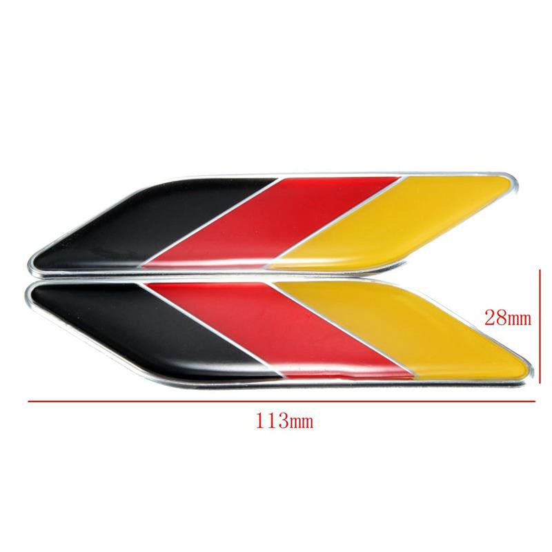 Dsycar 2Pcs/Pair 3D Germany Flag Car Emblem Badge Fit Germany Car Body German Flag Sticker Car Bumper Decoration - LeoForward Australia