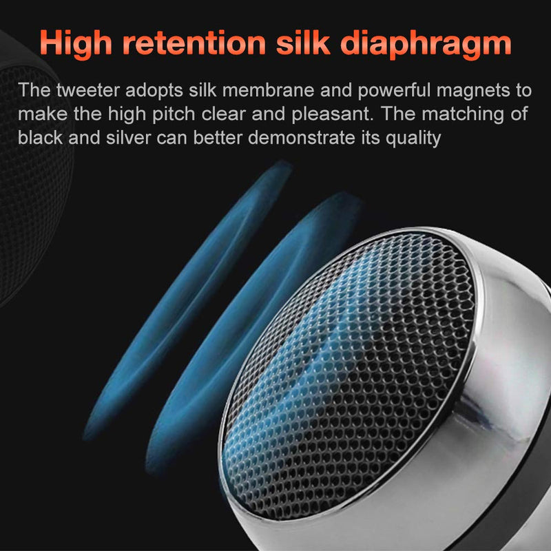 ePathChina 2pcs Universal Car Tweeter Loudspeaker 150W 4Ohm Audio Silk Film for Car Modification High-Pitched Car Audio Modification Nondestructive - LeoForward Australia