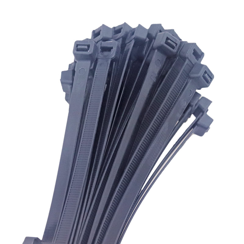  [AUSTRALIA] - Rextin 250pcs Cable Wire Ties Plastic Self-Locking Black Nylon Zip Tie Wraps 7.9Inch and 0.28IN Resistant For Indoor Outdoor (7.9X0.28IN 250PCS) 7.9X0.28IN 250PCS