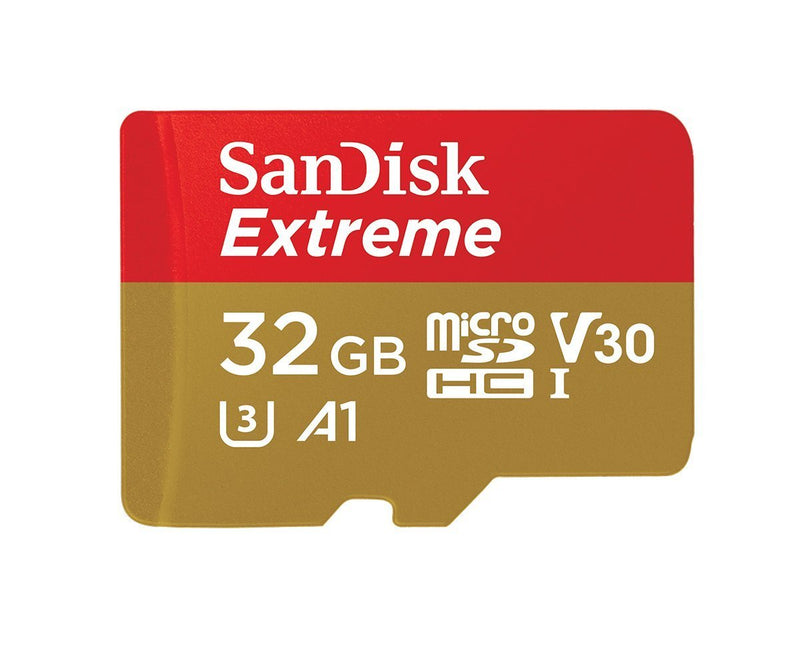  [AUSTRALIA] - SanDisk 32GB SDHC Micro Extreme Memory Card and SD Adapter Works with Samsung Galaxy S10, S10+, S10e Phone Class 10 A1 (SDSQXAF-032G-GN6MN) Bundle with (1) Everything But Stromboli Card Reader