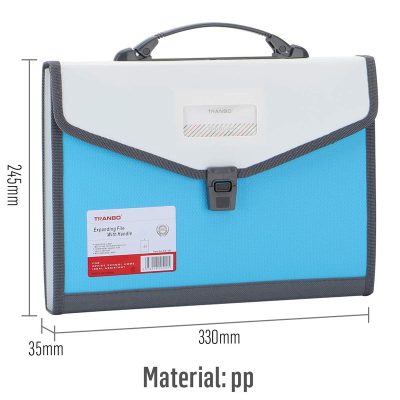  [AUSTRALIA] - Expanding File Folder with Handle Blue