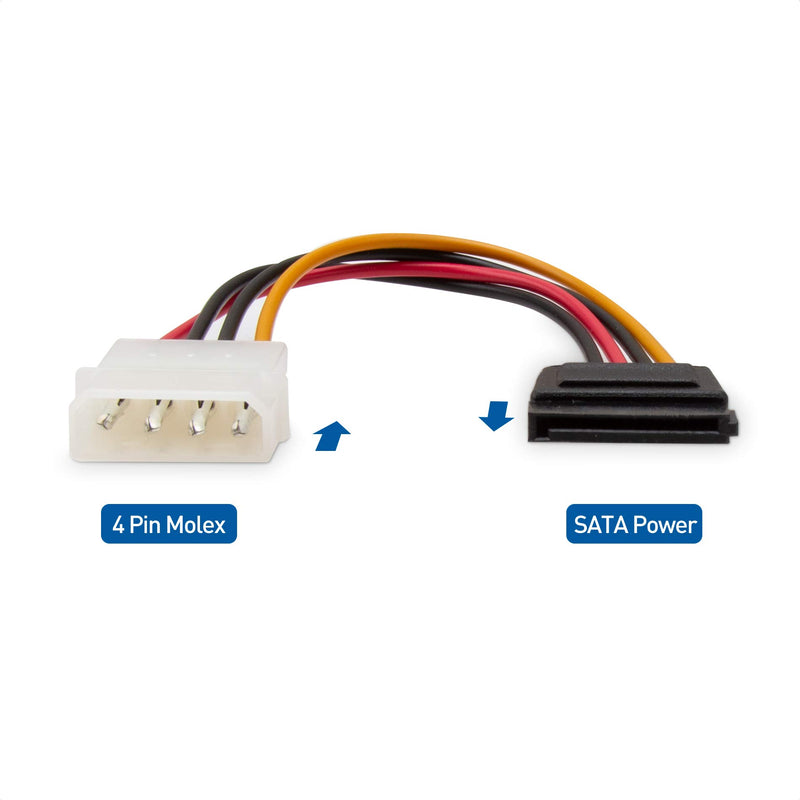 Cable Matters 3-Pack 4 Pin Molex to SATA Power Cable (SATA to Molex) - 6 Inches - LeoForward Australia