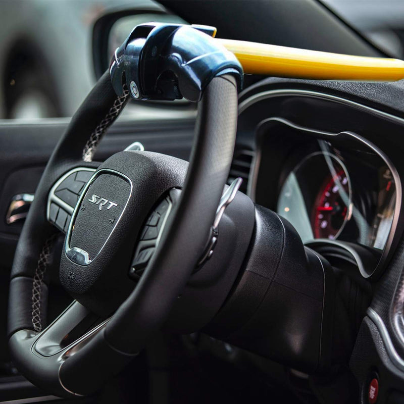 Zento Deals Anti-Theft Car Steering Wheel Lock Premium Quality Strong Durable Wheel Lock Cylinder Key Heavy Duty - LeoForward Australia