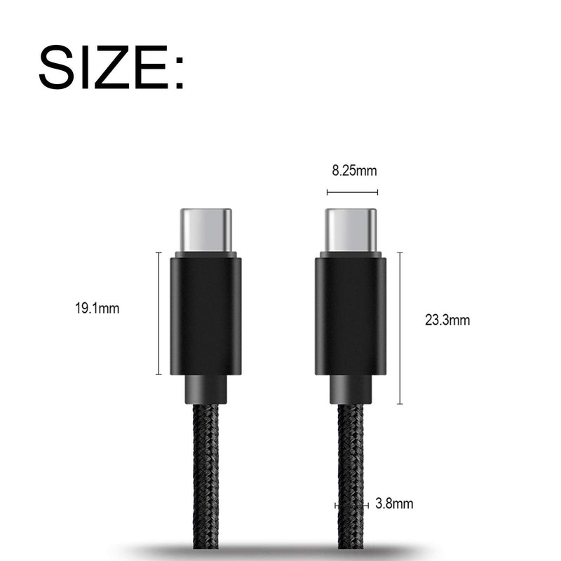  [AUSTRALIA] - bestdo 2 Pack USB C to USB C Cable Anti-Break USB Type-C Nylon Braided Cord Compatible for Galaxy S20+ S20 Note 20 MacBook Air/Pro 13” 2020/2019/2018 and USB-C Phone/Laptop