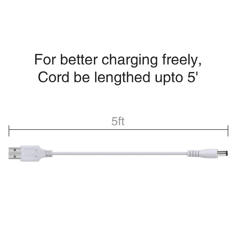  [AUSTRALIA] - Kulannder Wii Remote Battery Charger(Free USB Wall Charger+Lengthened Cord) Dual Charging Station Dock with Two Rechargeable Capacity Increased Batteries for Wii/Wii U Game Remote Controller (White)