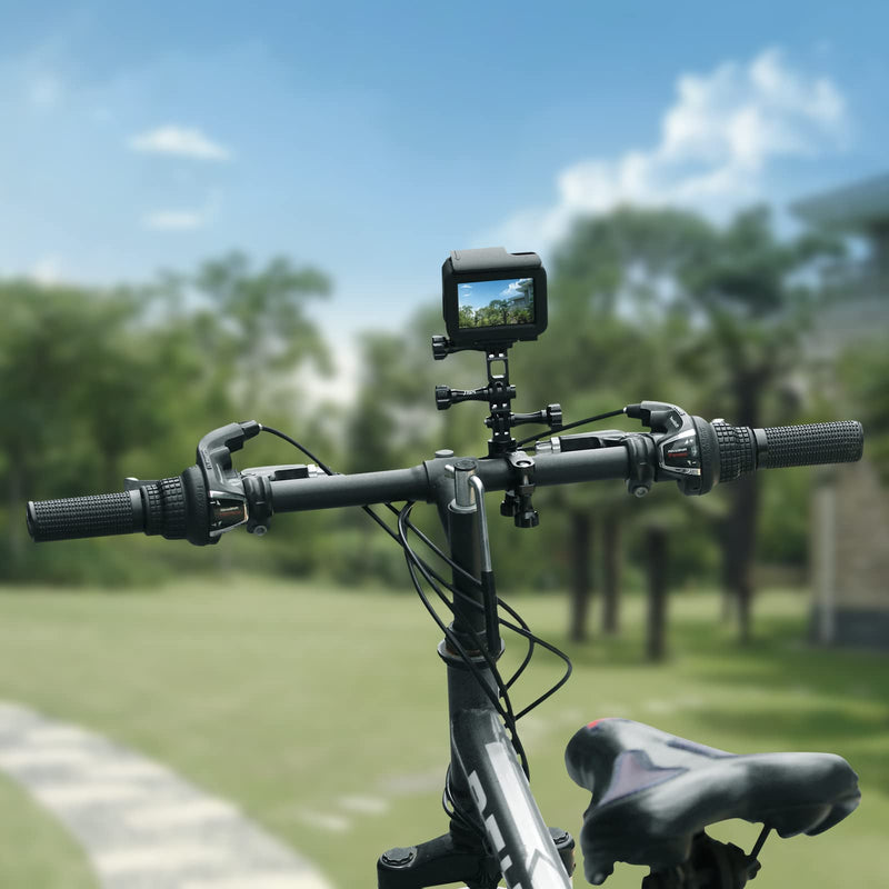  [AUSTRALIA] - HSU All Aluminum Alloy Basic Adapter Grab Bag for GoPro, Including 1/4 inch 20 Tripod Mount, Rotation Camera Mount, Adjust Arm, Thumbscrew and Wrench（9 Pcs）