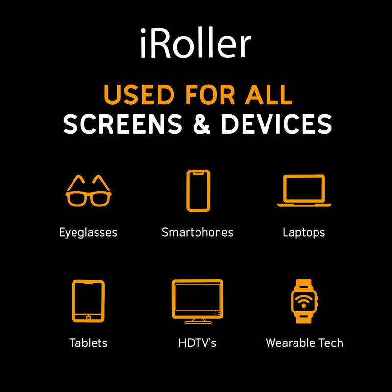  [AUSTRALIA] - iRoller Premium Screen Cleaner, Reusable Non-Liquid, Non-Chemical Phone Cleaning Roller for iPhone, iPad, Laptop, MacBook, Computer Monitors, TV & Smartphones - No Wipes, Cloth or Spray Required 1 Pack