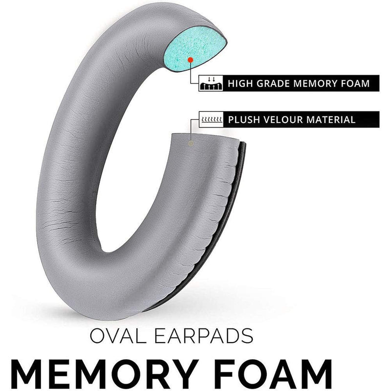  [AUSTRALIA] - QC35 Headphones Replacement Ear Pads - QC35,QC35ii Replacement Earpads Cushion - Compatible with Bose Quiet Comfort35,QC25,QC35ii,QC15,AE2,AE2i-Comfortable & Durable (Silver) Silver