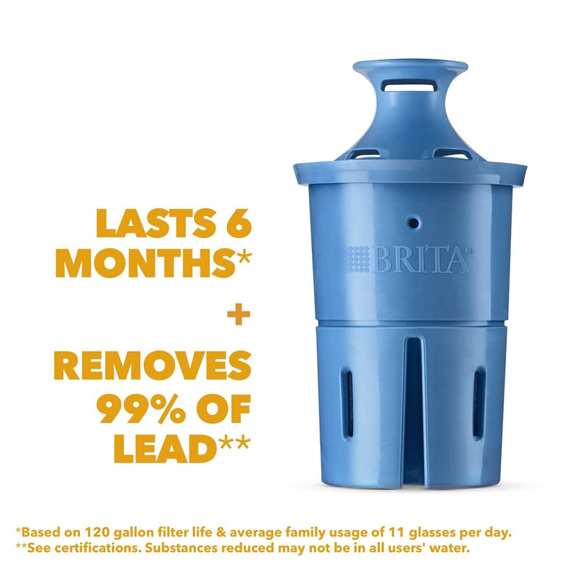 Brita Longlast+ Water Filter, Longlast+ Replacement Filters for Pitcher and Dispensers, Reduces Lead, BPA Free, 1 Count (Package May Vary) - LeoForward Australia