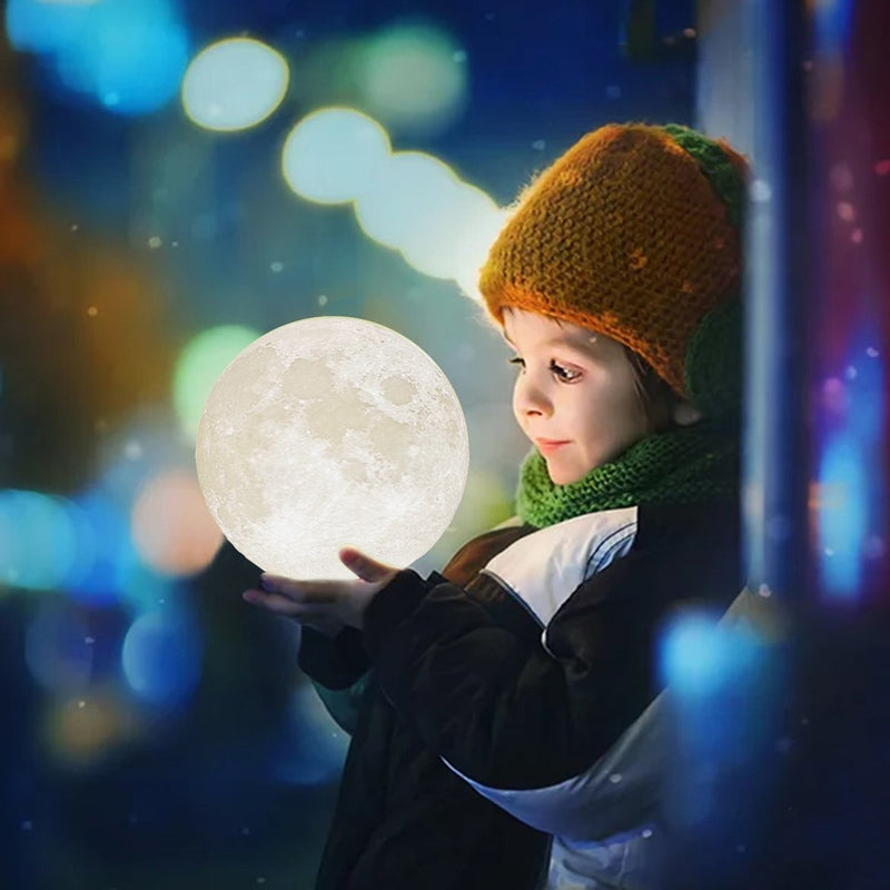 Mydethun Moon Lamp Moon Light Night Light for Kids Gift for Women USB Charging and Touch Control Brightness Warm and Cool White Lunar Lamp(7.1 inch) 7.1 inch - LeoForward Australia