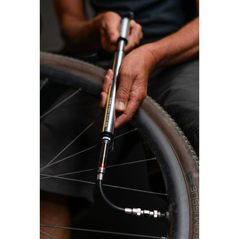 LEZYNE ABS Pen Gauge, Presta & Schrader Compatible, ABS Flex Hose, Flip-Thread Chuck, Bicycle Hand Pump Gauge Black - LeoForward Australia