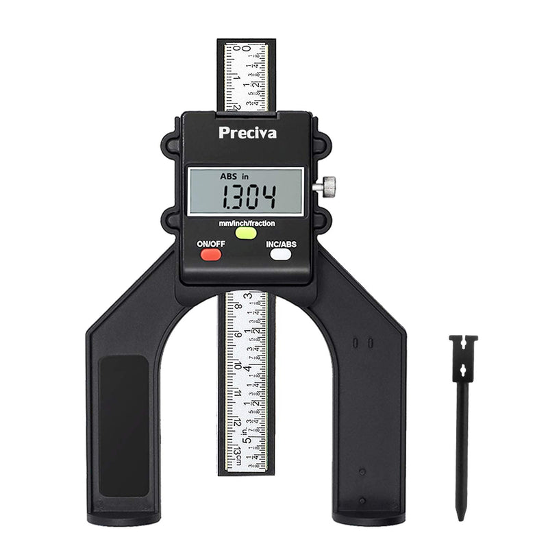  [AUSTRALIA] - Depth gauge, Preciva 0-80mm profile depth gauge, digital depth gauge for woodworking and mechanical engineering