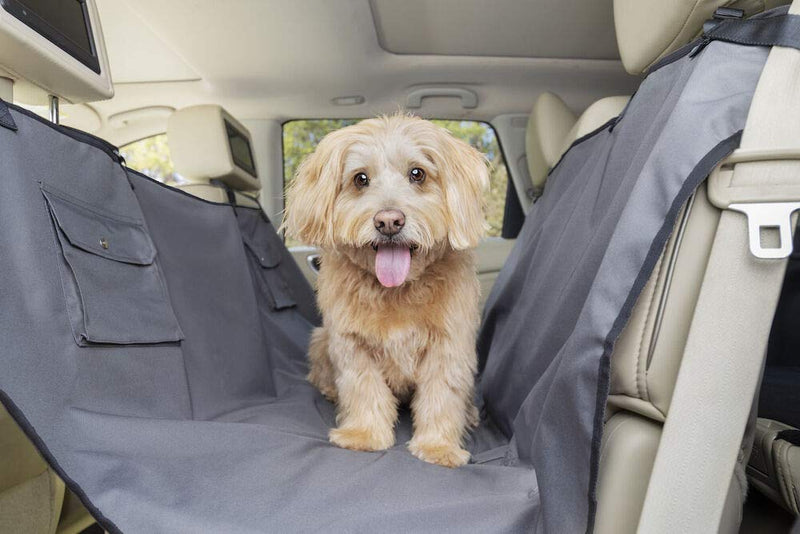  [AUSTRALIA] - PetSafe Happy Ride Waterproof Seat Covers - Fits Cars, Trucks, Minivans and SUVs - Bench, Bucket, Hammock and Cargo Area Protection - Durable Vehicle Seat Protector - Grey and Tan Standard