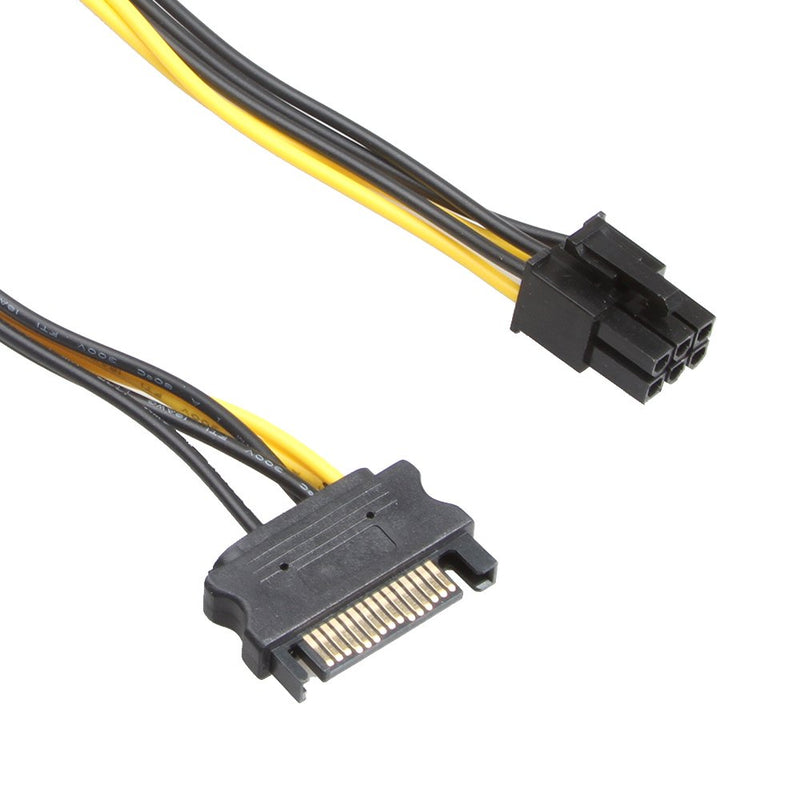 LIANSHU 3Pack 6 Pin PCI-e to SATA Power Cable - 8 Inches - LeoForward Australia