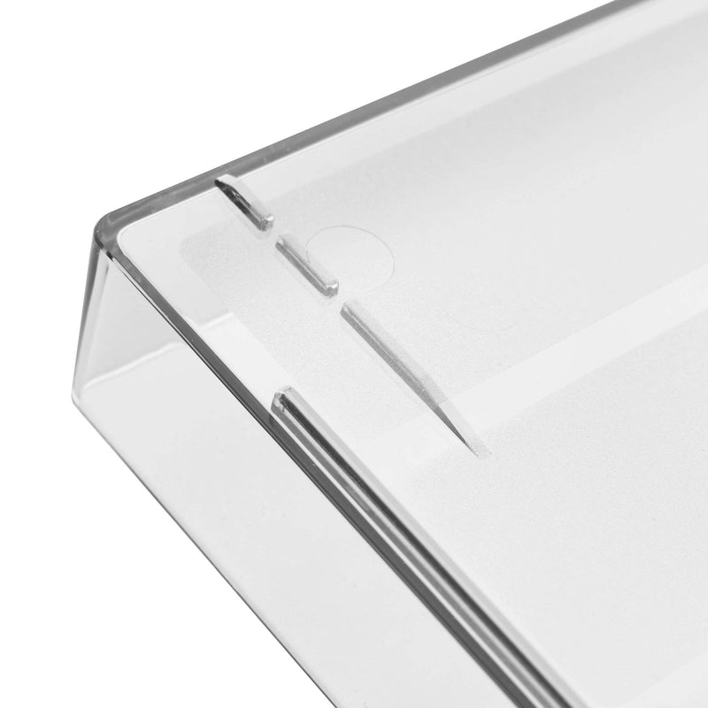 Acrimet Stackable Letter Tray Front Load Plastic Desktop File Organizer (Clear Crystal Color) (1 Unit) - LeoForward Australia