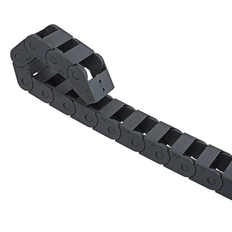  [AUSTRALIA] - uxcell R18 10mm x 20mm Black Plastic Cable Wire Carrier Drag Chain 1M Length for CNC