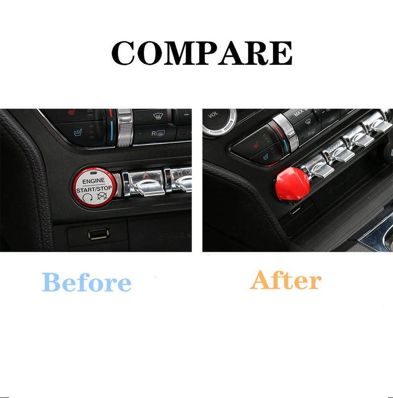  [AUSTRALIA] - Icarman Engine Start Stop Button Switch Cover Trim for Ford Mustang 2015 2016 2017 2018 2019 2020