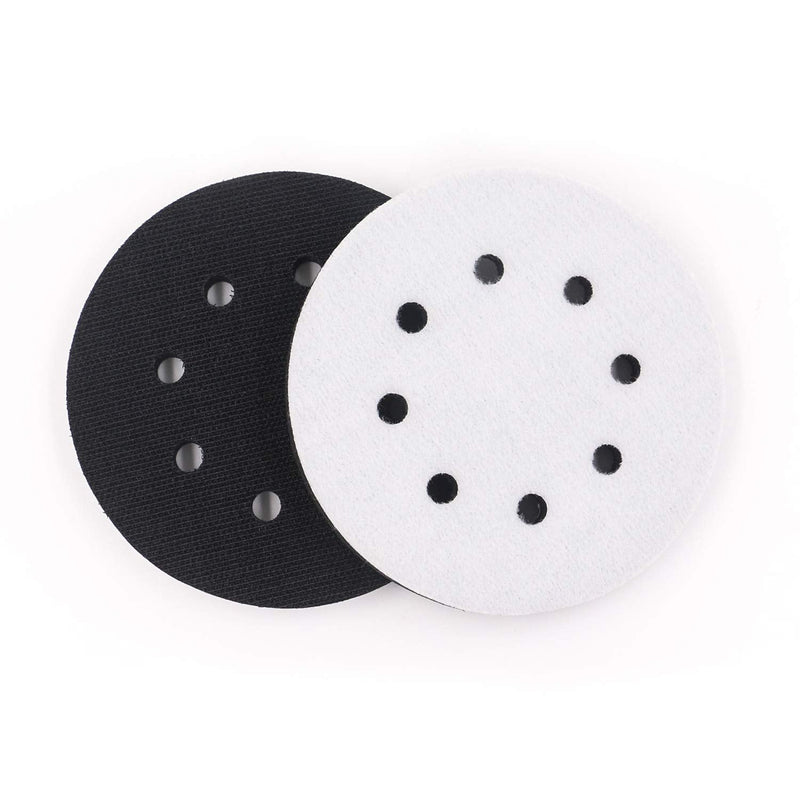  [AUSTRALIA] - 5 Pack 5 Inch 8 Holes Soft Density Interface Pads Hook and Loop 5" Sponge Cushion Buffer Backing Pad (Set of 5)