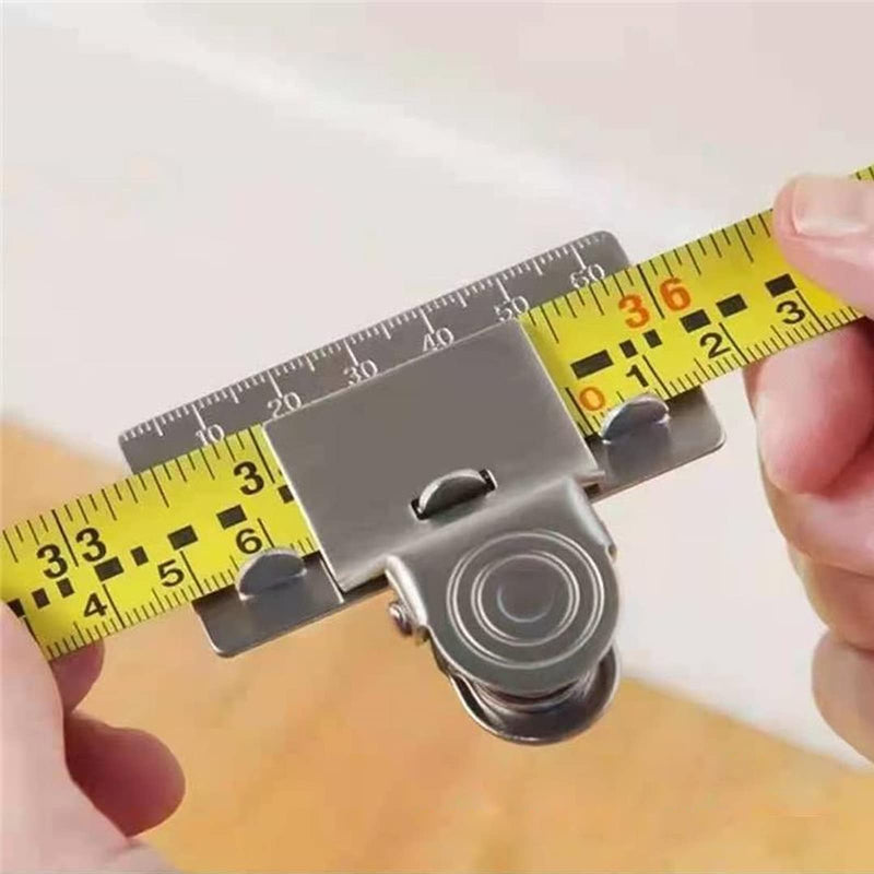 [AUSTRALIA] - 2 Pack Measuring Tape Clip Tool Tape Measure Positioning Clip Fixed Ruler Mark Tools for Corners Clamp Holder Fixed Ruler Mark Used for Most Tape Measures