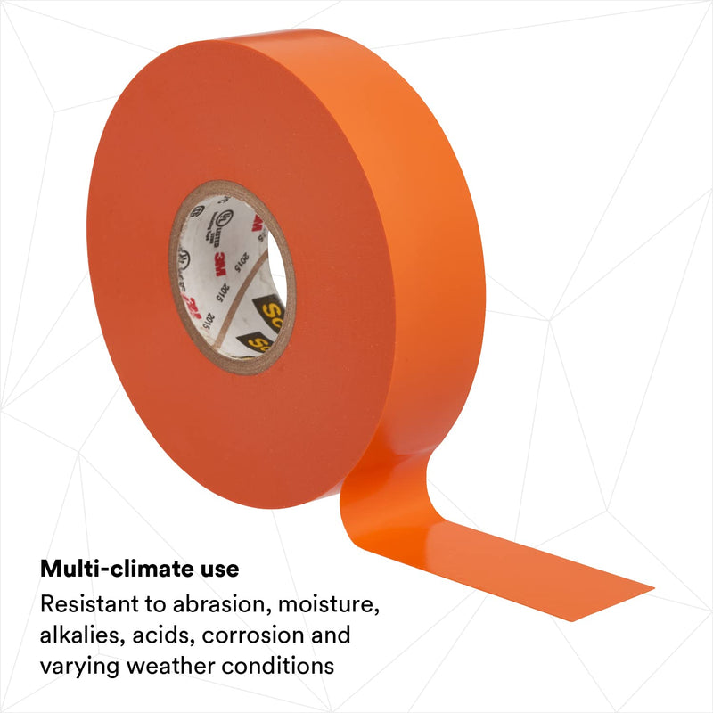  [AUSTRALIA] - 3M Safety 35-3/4X66FT-OR Scotch Vinyl Color Coding Electrical Tape 35, 3/4 in X 66 FT, Orange, 10 Carton, 100 Rolls/CASE, 66'