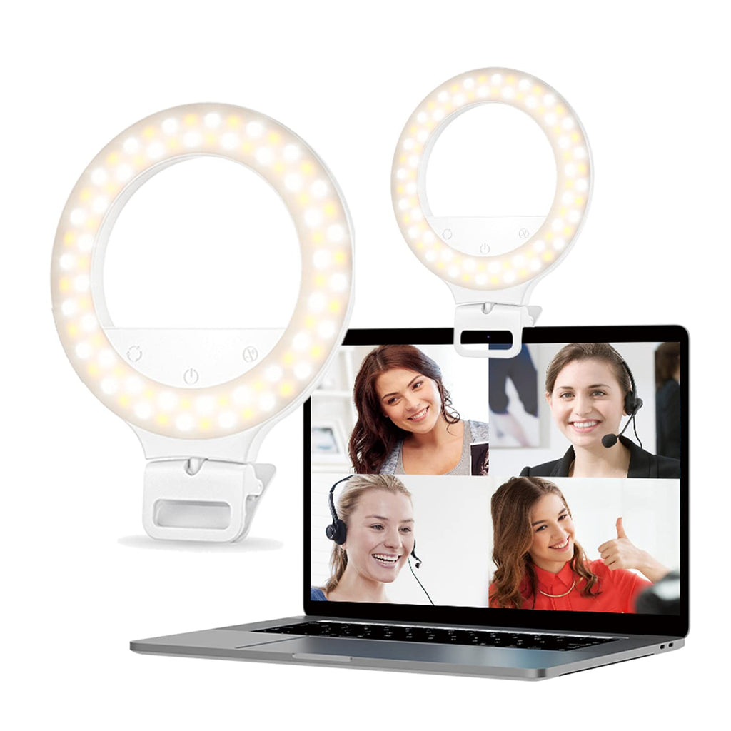  [AUSTRALIA] - XINBAOHONG Video Conference Lighting Kit, Ring Light for Monitor Clip On Remote Working Distance Learning Zoom Call Lighting Self Broadcasting and Live Streaming Computer Laptop Video Conferencing