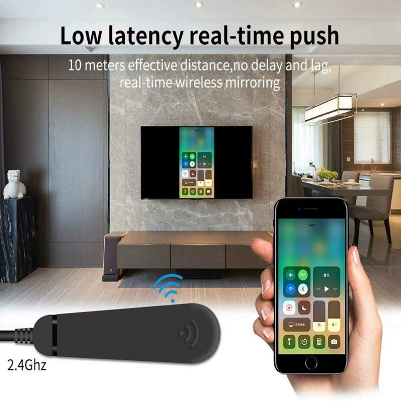 4K/1080P Wireless Display Adapter, SmartSee Screen Mirroring from iOS Android Phone Laptop to TV Projector Any HDMI Display, Dual Core Streaming Device Support Miracast Airplay DLNA Upgraded 2.4G - LeoForward Australia