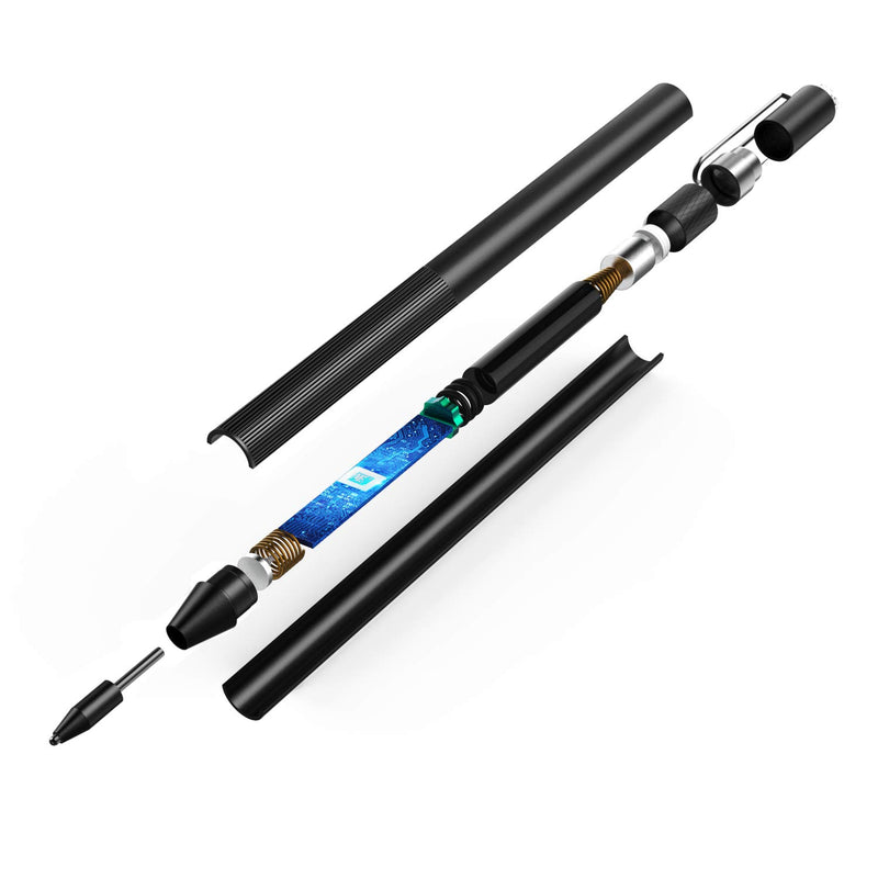 MEKO 1.6mm Fine Tip Active Digital Stylus Pen with Universal Fiber Tip 2-in-1 for Drawing and Handwriting Compatible with Apple Pen iPad iPhone and Andriod Touchscreen Cellphones, Tablets-Black Black - LeoForward Australia