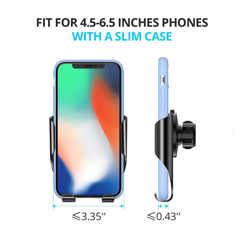 VICSEED Car Phone Mount, Air Vent Phone Holder for Car, Handsfree Cell Phone Car Mount Fit for iPhone 12 Pro Max Mini SE 11 Pro Max XR Xs Max Xs X 8 7 Black - LeoForward Australia