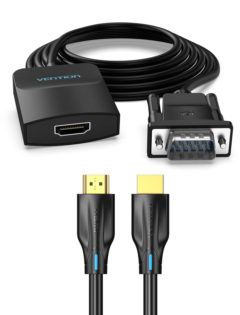 [AUSTRALIA] - VGA to HDMI Adapter and HDMI Cable 6.6ft