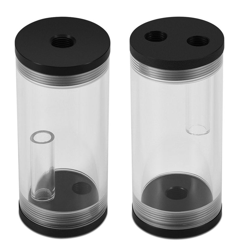  [AUSTRALIA] - Richer-R Water Cooling Reservoir,PC Computer Liquid Water Cooling Radiator Acrylic Cylinder Water Reservoir Tank Kit, Noise Reduction Free to Tight Up and Down