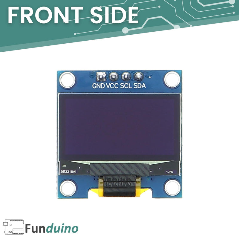  [AUSTRALIA] - Funduino 0.96 inch OLED display for Arduino and Raspberry Pi microcontrollers - SSD1306 driver chip, 128x64 resolution, I2C interface - 3 pieces