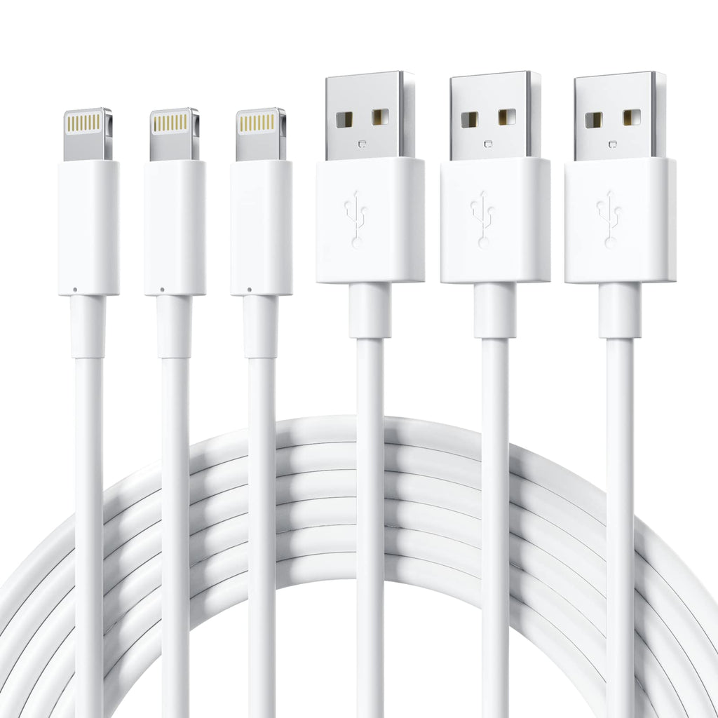  [AUSTRALIA] - Lightning Cable 3FT, iPhone Cable 3FT MFi Certified, Marchpower 3Pack 3FT iPhone Charging Cable USB Charger Cord for iPhone 13 12 11 Pro Max Mini XR Xs X 8Plus 7Plus 6S 6 5S iPad Pro Air iPod - White