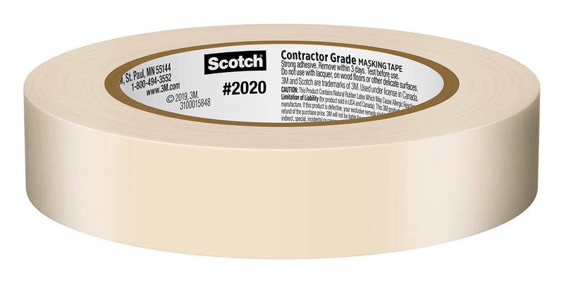  [AUSTRALIA] - Scotch Contractor Grade Masking Tape, 0.94 inches by 60.1 yards (360 yards total), 2020, 6 Rolls 0.94" Width