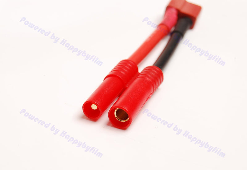  [AUSTRALIA] - Lot(5) T-Plug Female to 4MM 4.0MM Bullet Connector Adapter Wire 12awg for RCFPV Drone HXT ESC