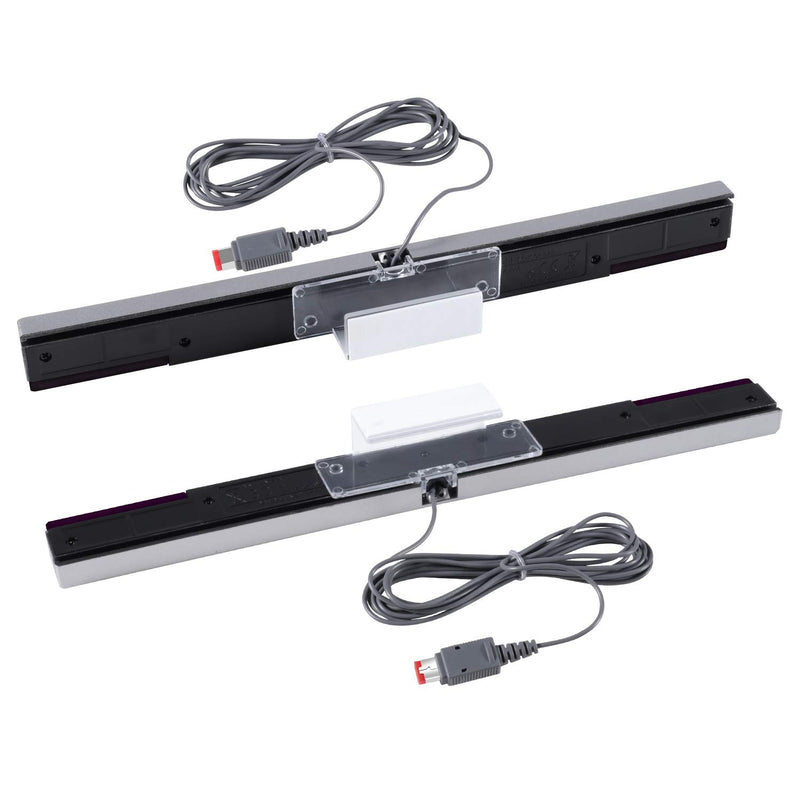 Aokin Sensor Bar for Wii, Replacement Wired Infrared Ray Sensor Bar for Nintendo Wii and Wii U Console, Includes Clear Stand - LeoForward Australia