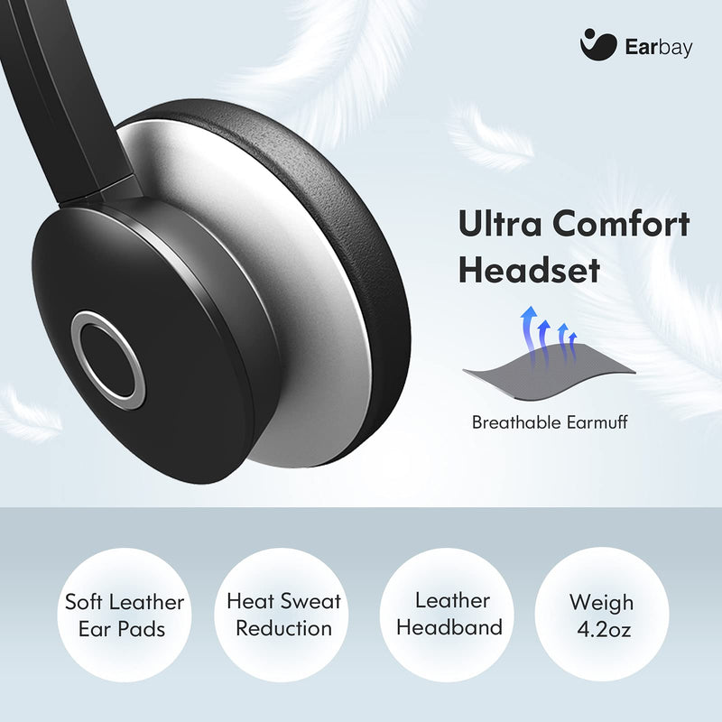  [AUSTRALIA] - USB Headset with Microphone for PC, Computer Headset with Microphone Noise Cancelling for Laptop, 3.5mm Jack On-Ear Wired Headphones with Mic, Volume Control for Call Center/Skype/Zoom/Webinar Wired Black