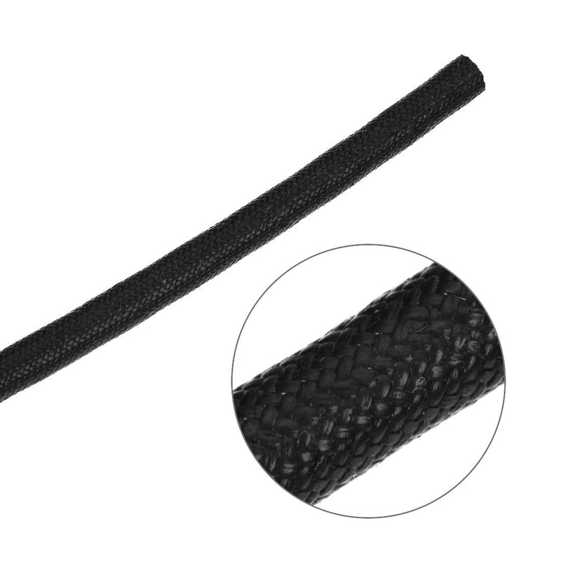  [AUSTRALIA] - uxcell Insulation Braid Sleeve, 9.8Ft-4mm High TEMP Silicone Fiberglass Sleeve Black