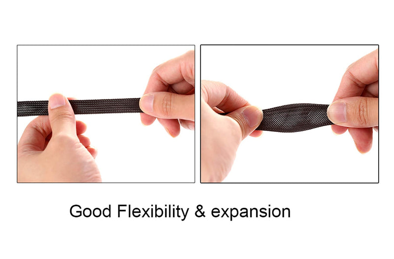  [AUSTRALIA] - 25ft - 1/2 inch PET Expandable Braided Sleeving – Black – Alex Tech braided cable sleeve 1/2"-25ft