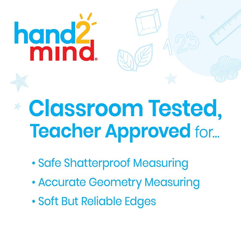  [AUSTRALIA] - hand2mind Safe-T Math Compass, 10 in. Blue Compass, Compass for Geometry, Compass Drawing Tool, Dysgraphia Tools for Kids, Circle Drawing Tool, Compass Set, Math Classroom Supplies (Set of 12)