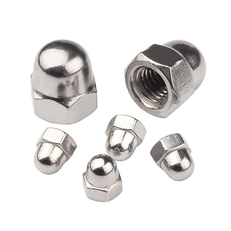  [AUSTRALIA] - ECKJ 71Pcs 6 Sizes 304 Stainless Steel Acorn Cap Nuts Assortment Kit M3 M4 M5 M6 M8 M10 Dome Cap Head Hex Nuts for Protection, Indoor and Outdoor