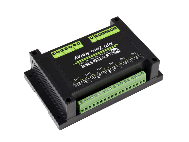  [AUSTRALIA] - Waveshare Industrial 6-Channel Relay Module for Raspberry Pi Zero WH RS485/CAN Bus Power Supply Isolation Photocoupler Isolation RPi Zero Relay