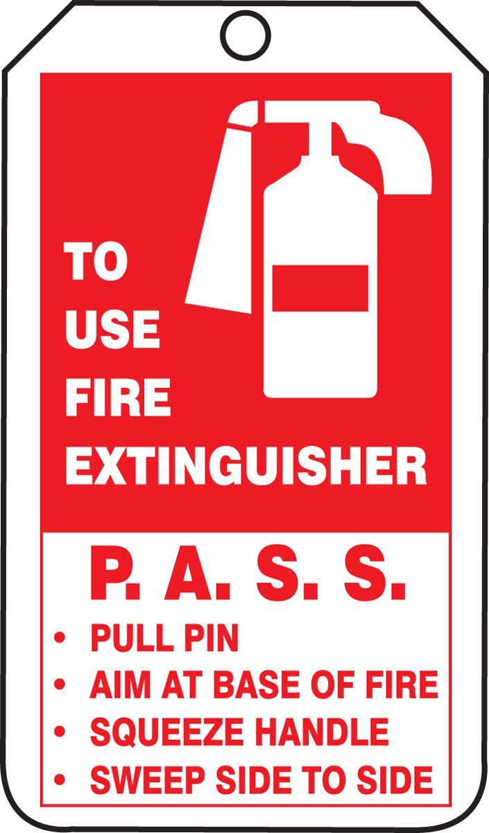  [AUSTRALIA] - Accuform "FIRE Extinguisher Inspection Record" Pack of 25 Mini PF-Cardstock Tags, 4.25" x 2.13", PF-Cardstock, Red/Black on White, TRM101CTP