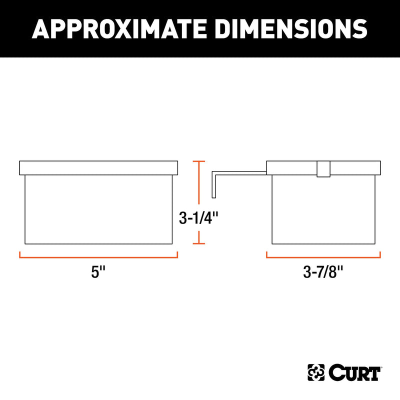  [AUSTRALIA] - CURT 52029 5-Inch x 3-1/4-Inch x 3-7/8-Inch Lockable Breakaway Battery Case with Metal Bracket