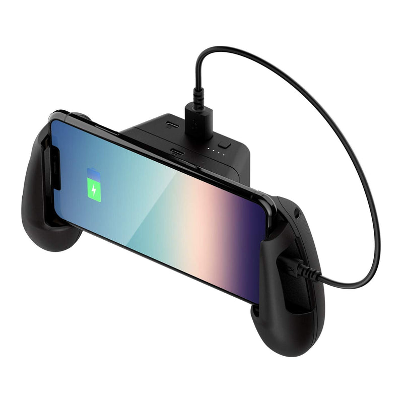  [AUSTRALIA] - HyperX ChargePlay Clutch – Qi Certified Wireless Charging Controller Grips for Mobile Phones, Detachable Battery Pack, Compatible with Qi Enabled Android and iPhone Devices, USB Charging Option