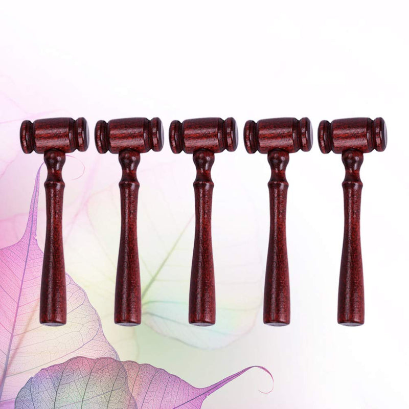  [AUSTRALIA] - NUOBESTY 5pcs Judge Gavel Adult Mini Wooden Gavel Toy Cosplay Lawyer Judge Auction Sale Judge Gavel Costume Accessory