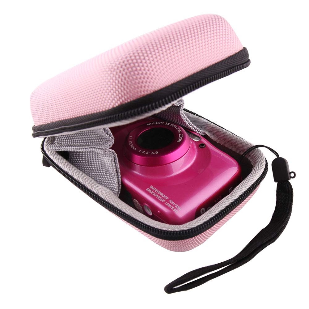  [AUSTRALIA] - WERJIA Hard EVA Travel Case for Nikon Coolpix W150/W100 Digital Camera (Large, Pink) large