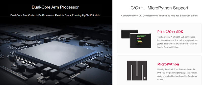  [AUSTRALIA] - RP2040-Zero Pico-Like MCU Development Board Based on Raspberry Pi RP2040 Microcontroller Chip, Dual-core Arm Processor, Multi-Function GPIO Pins, USB-C Connector, Tiny Size Easy Integration